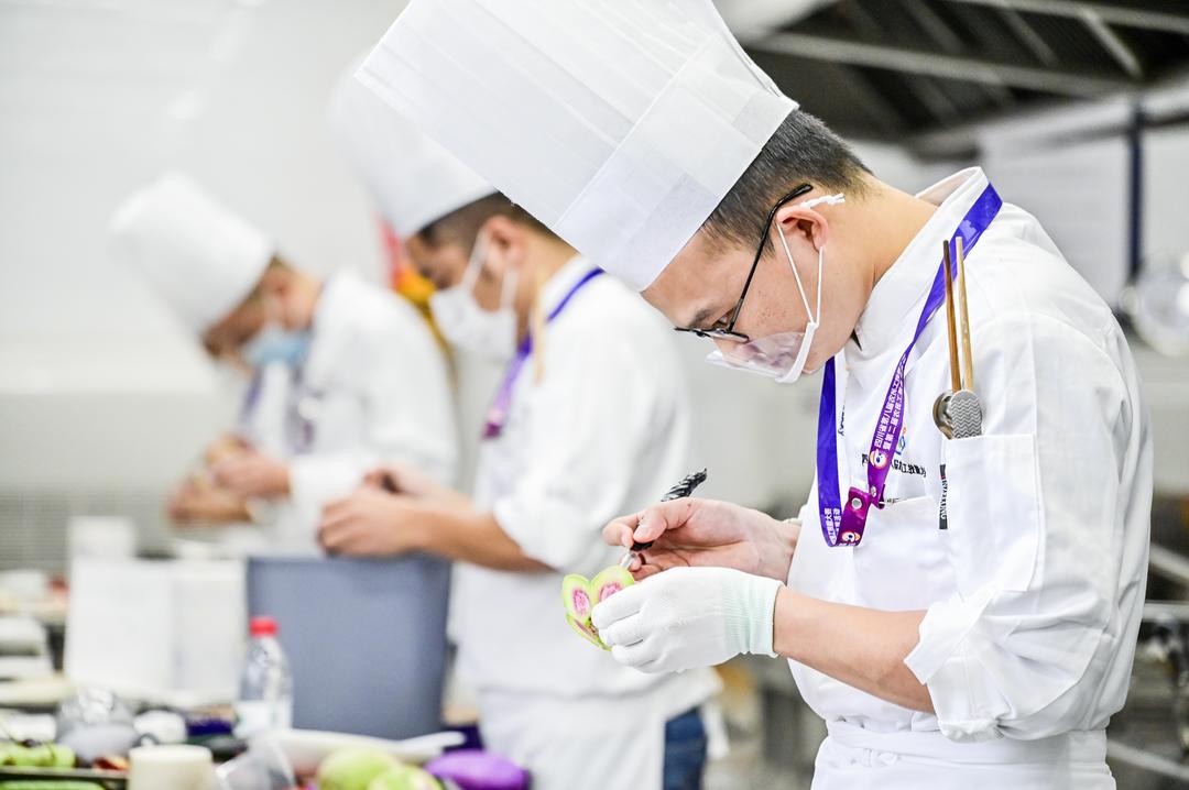 中式烹飪項目。四川人社供圖