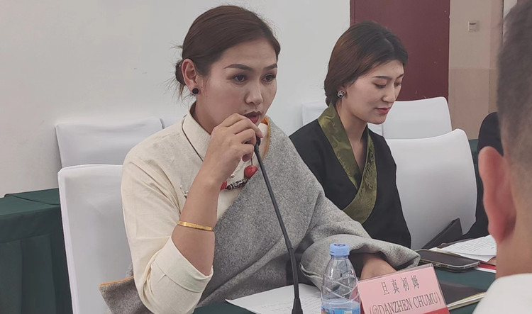 新媒體從業(yè)人員發(fā)言。德吉班姆攝