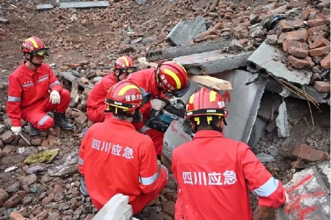 四川省2023年大震巨災(zāi)綜合實戰(zhàn)演練現(xiàn)場。四川省應(yīng)急管理廳供圖