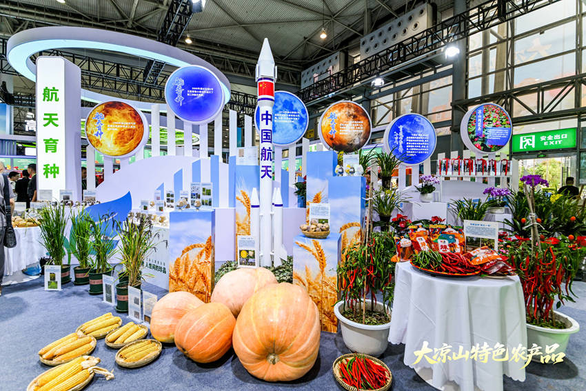 航天育種展區(qū)。鄧朝攝